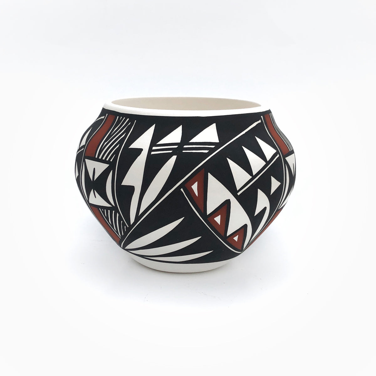 Small Handpainted Acoma Pot II by Nicole Victorino