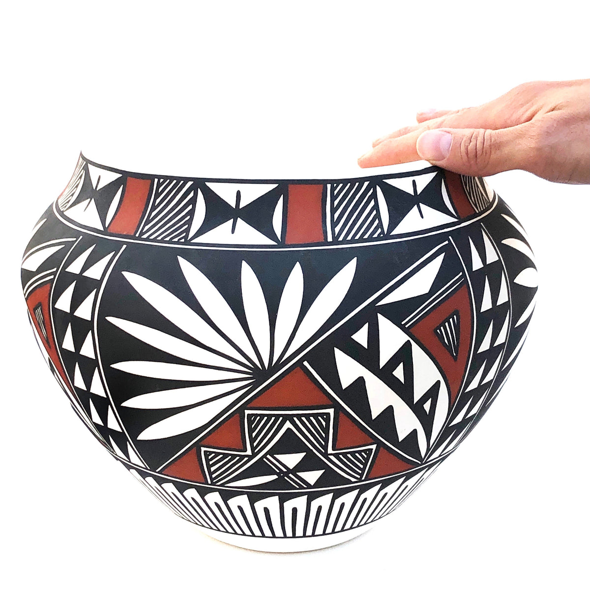 Large Handpainted Acoma Pot by Nicole Victorino